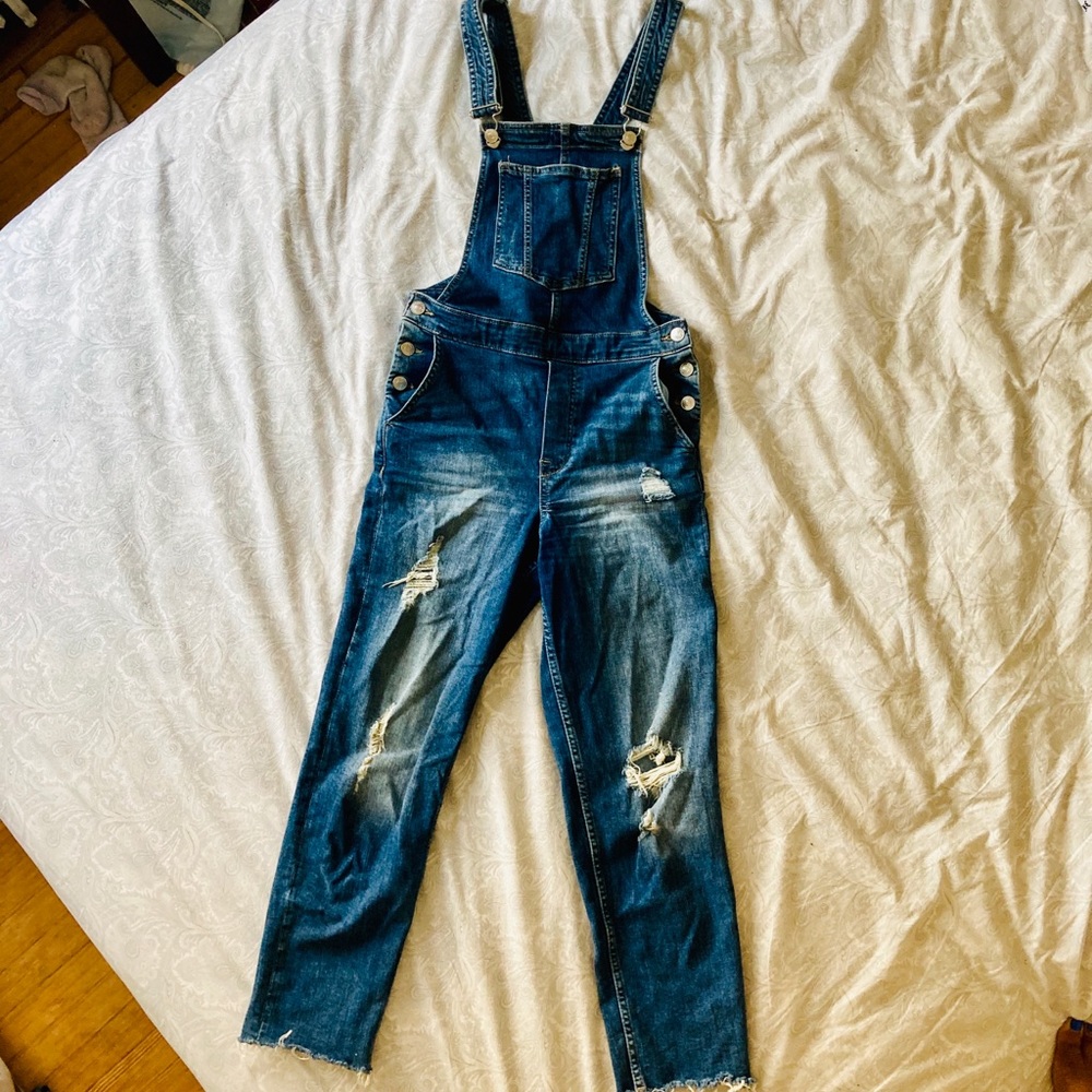 H&M Divided Distressed Overalls 4